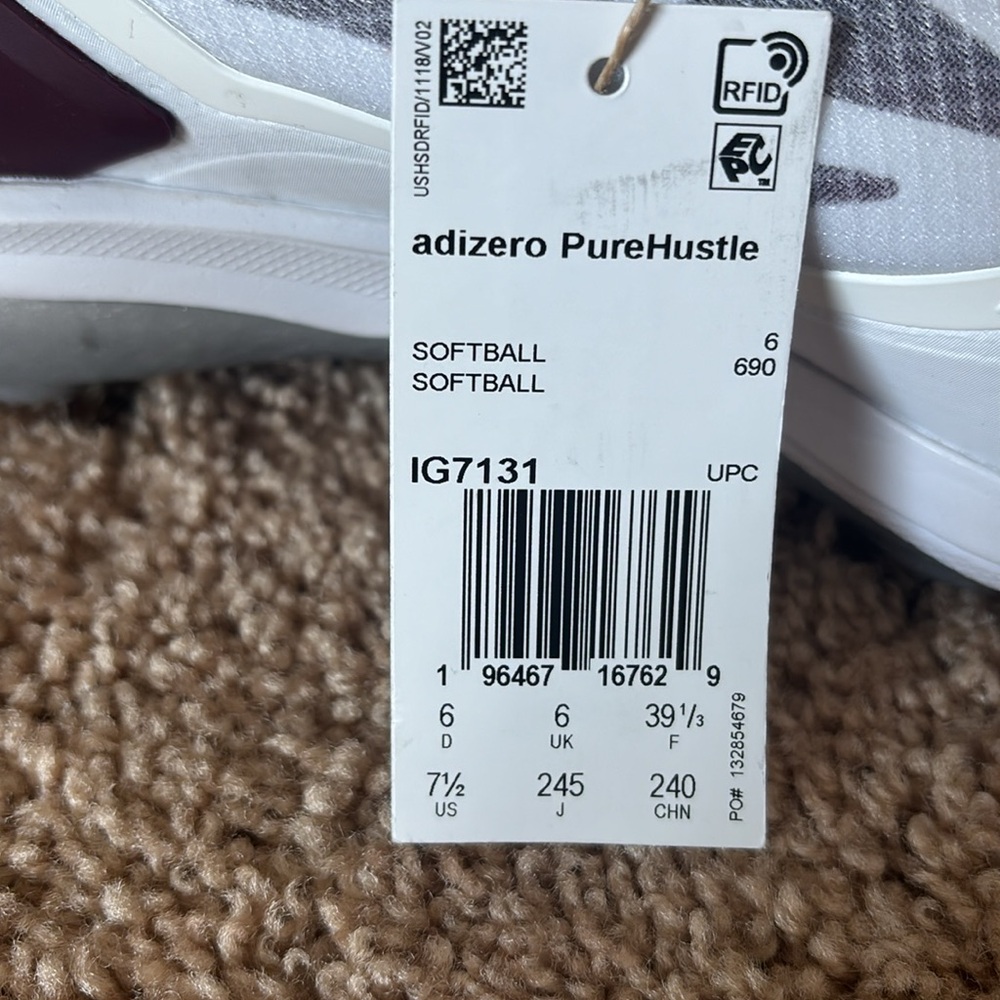 NWT Adidas Women’s Adizero Purehustle 3 Elite Softball Cleats | Sports - Picture 7 of 7